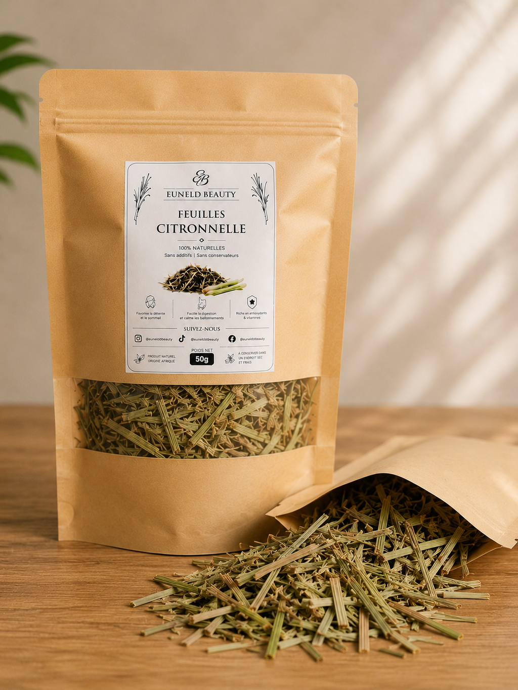 Feuille de citronnelle séchée Euneldbeauty