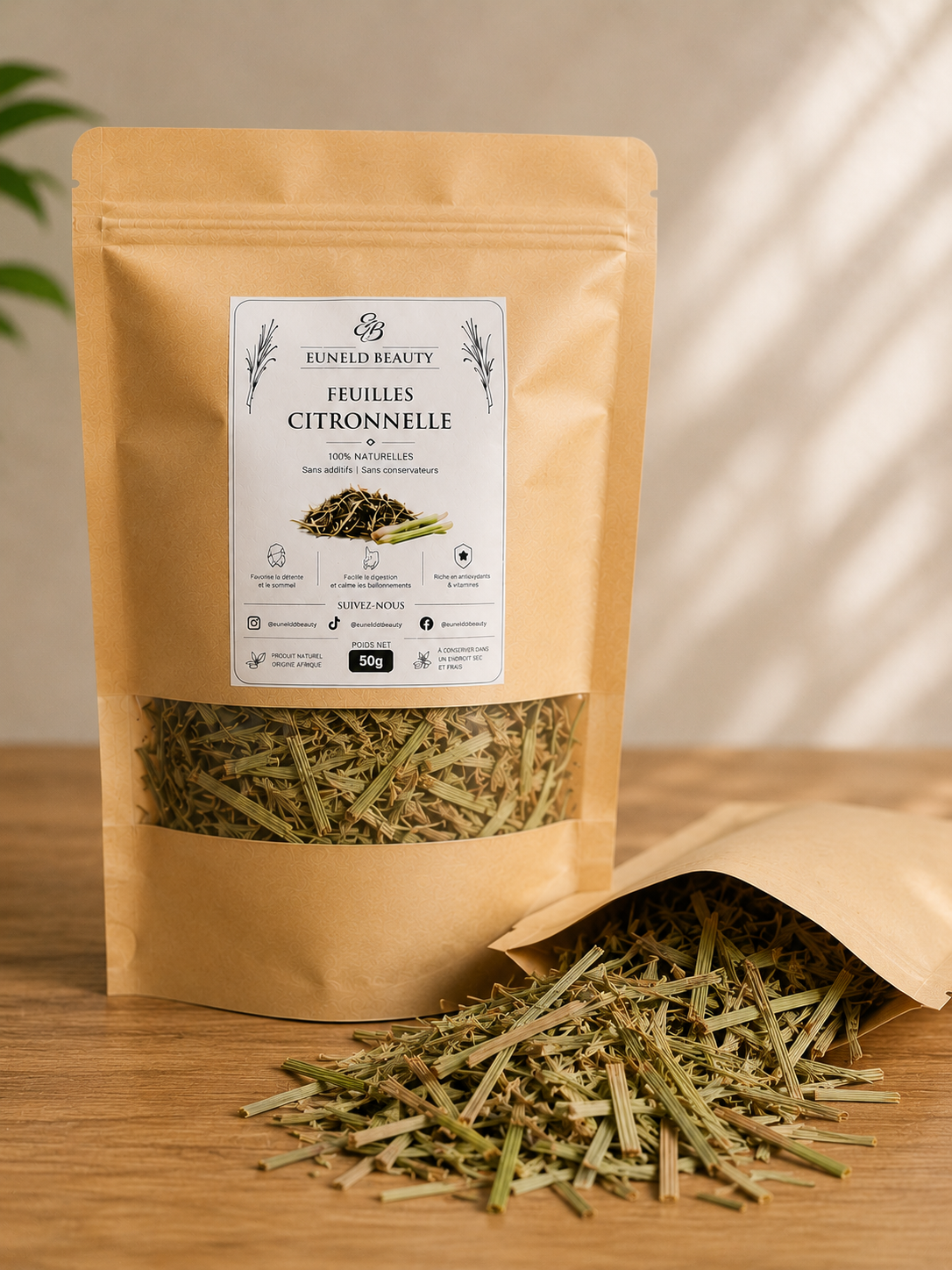 Feuille de citronnelle séchée Euneldbeauty